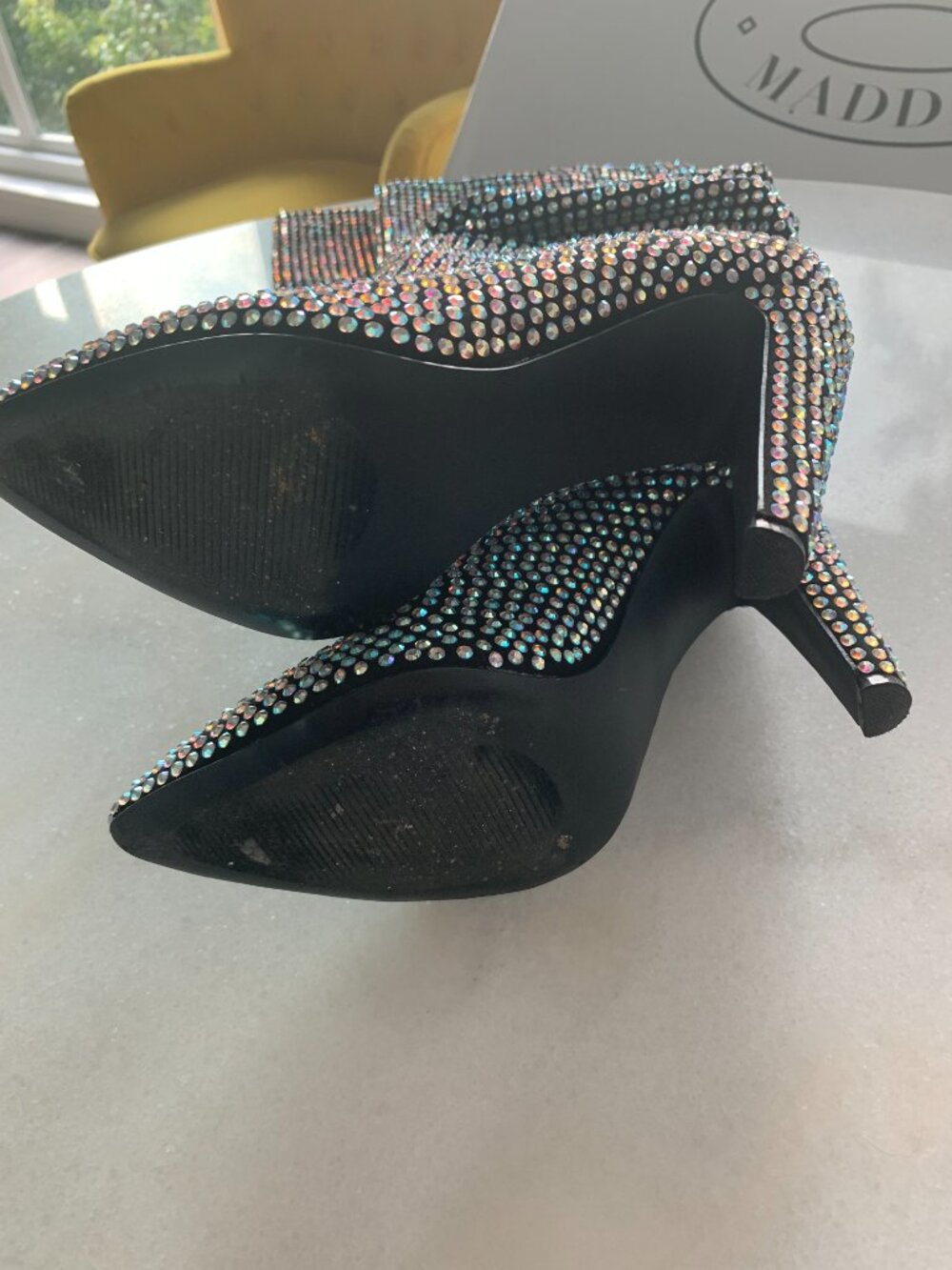 Steve Madden Rhinestone Slouch Boots - Picture 7 of 11